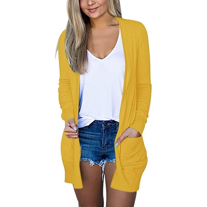 Gilet long jaune online