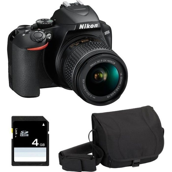 NIKON D3500 - Appareil photo reflex numérique - Capteur DX CMOS 24,2 millions de pixels - Noir