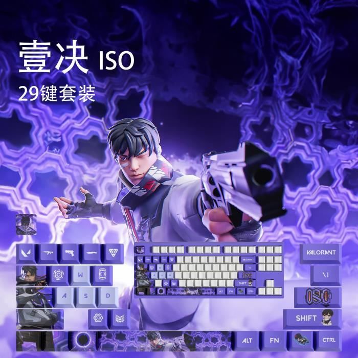 Clavier Gamer capuchon de touche VALORANT ISO 29 clés OEM degré élevé - Oem