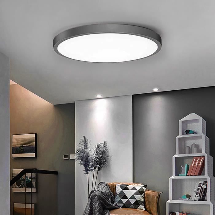Plafonnier LED Lampe Plafond à encastrer 36W Blanc froid/lumière chaude 1800LM 3000K-6000K Luminaires modernes ultra-minces en carré pour chambre Salon Cuisine Bureau Ferme Creative Simple 