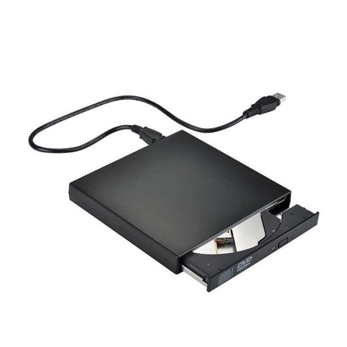 Lecteur de disque DVD USB externe graveur de CD USB pour PC portable,Noir Cdiscount Informatique