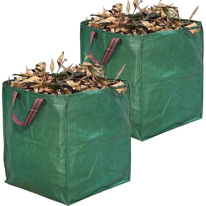 Lot de 2 grands sacs à déchets de jardin très résistants, 500