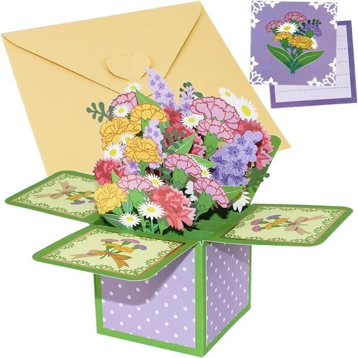 Lzhlmcl Cartes Voeux Pop Up Carte De Voeux Stéréo 3D Cadeau Sculpture