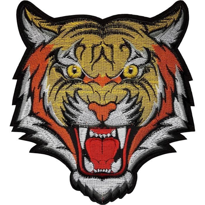 Patche écusson Tigre Brodé Patch Badge Thermocollant Tiger