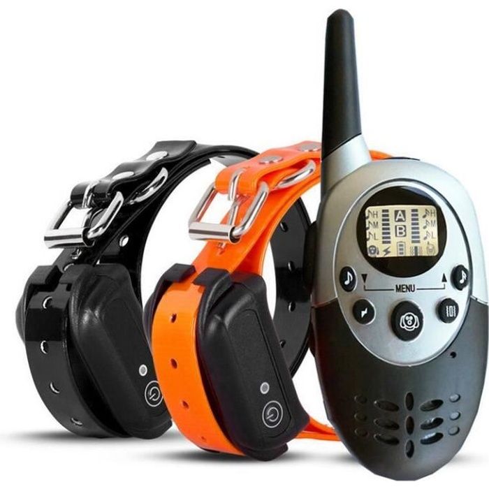 STOEX® Collier de Dressage Electrique Vibreur 2 CHIENS 1000 m Etanche Rechargeable