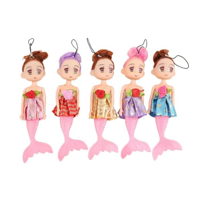 10 Pieces Poupee Sirene Belle Filles Cadeau Adorable D Anniversaire Jouet Pour Enfants Petite Fille Vetement Accessoire Poupee Cdiscount Jeux Jouets