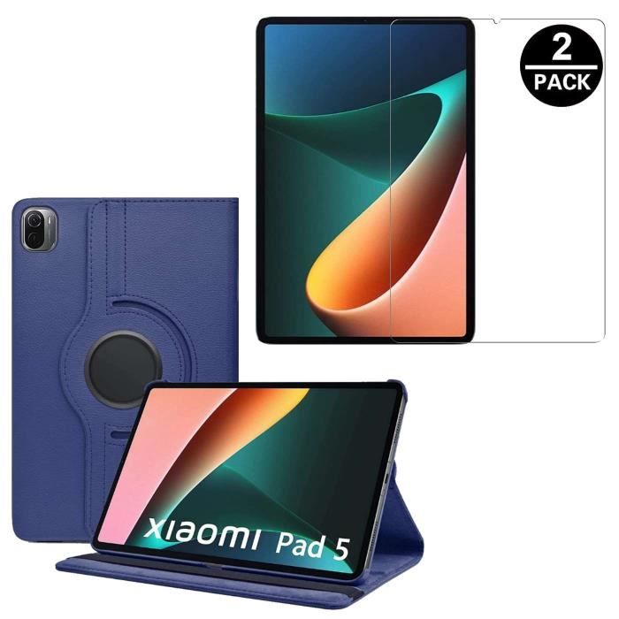 Etui Bleu Pour Xiaomi Pad 5 Pad 5 Pro 11 Pouces 2021 Et 2 Films Verre 