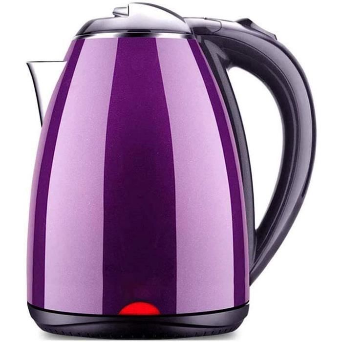 QEXREED Bouilloire Électrique 1.8L Noire - Maintien Au Chaud 65°C, Chauffe Ultra Rapide 1500-1800W, Acier Inoxydable