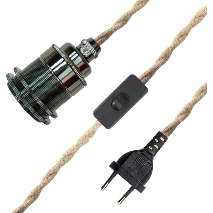 Support De Lampe Avec Interrupteur à Tirette - Design Sobre Et Installation Facile, Pour Une Ambiance Cosy Dans Votre Intérieur