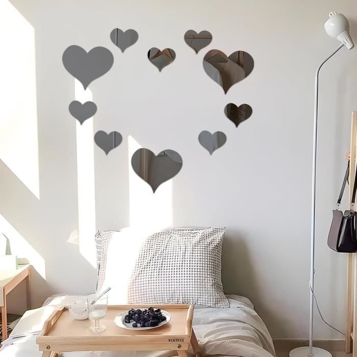 Lot De 6 Stickers Muraux Miroir Adhésifs – Forme Papillon – 29x23 Cm – Neuf