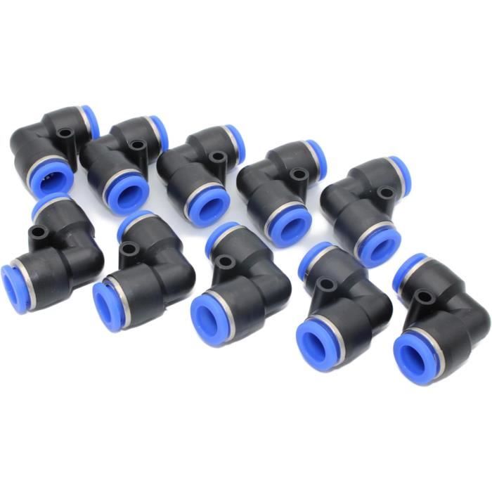 Lot De 10 Raccords Coudés 90° Hydrauliques 3/8" JIC Femelle 37° | En Acier Carbone, Pour Tuyaux ID 3/8"