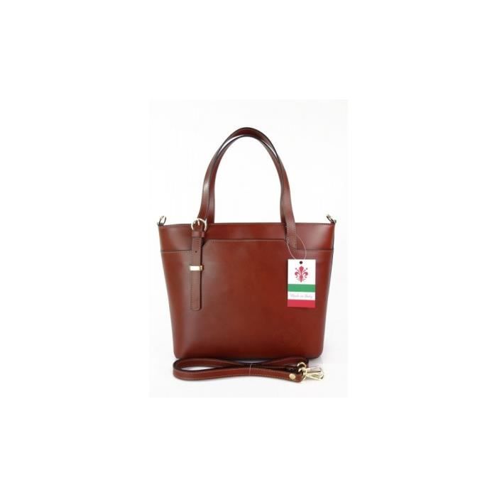 sac à main en cuir vera pelle gl55m pour femme/adulte - marron