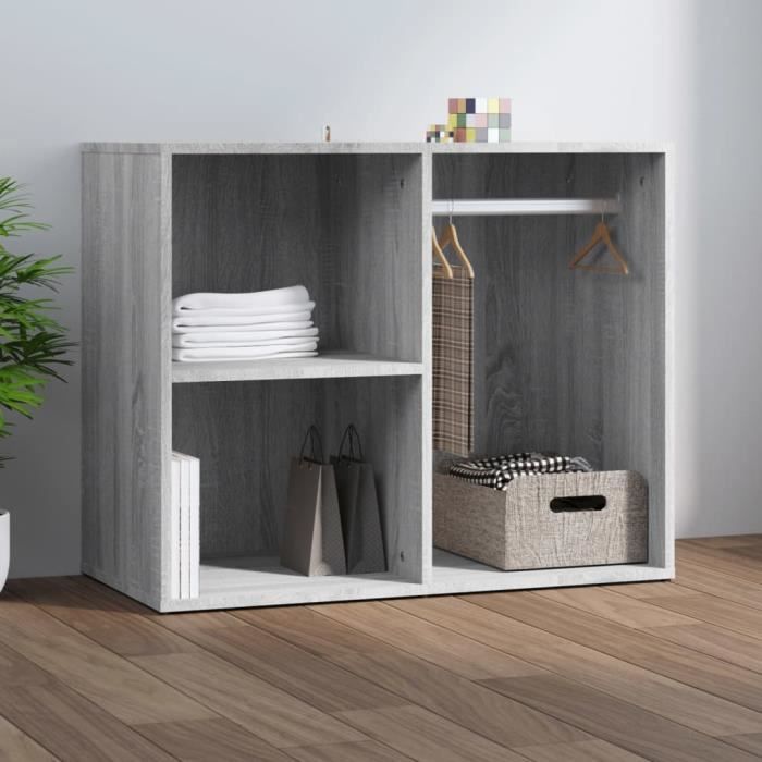 vidaXL Armoire de dressing Sonoma gris 80x40x65 cm Bois dingénierie