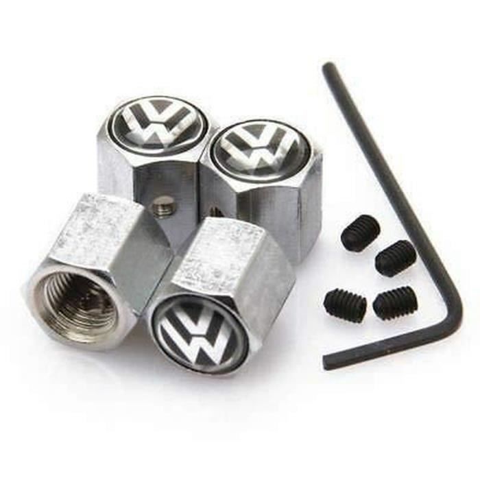 Lot de 4 remplacement Bouchons de valve antivol pour Volkswagen