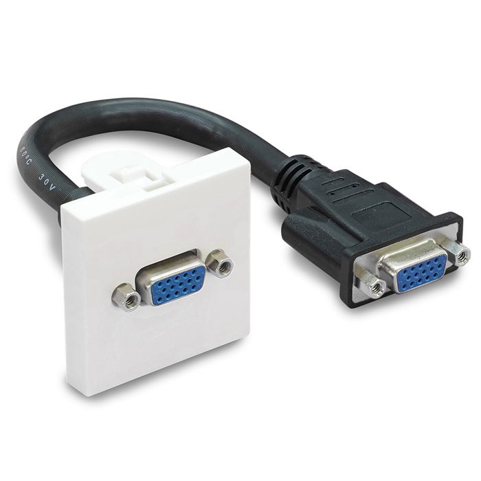 Waytex HDMI-wandcontactdoos – Mozaïektype 80x80 Mm, Compleet Met HDMI-plastron 45x45, 20 Cm Kabel, Schroefhouder, Wit