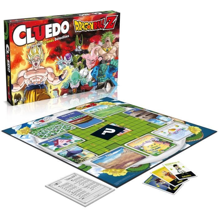 cluedo - cluedo - dragon ball z - jeu d’ambiance - 2 joueurs ou plus - 8 ans