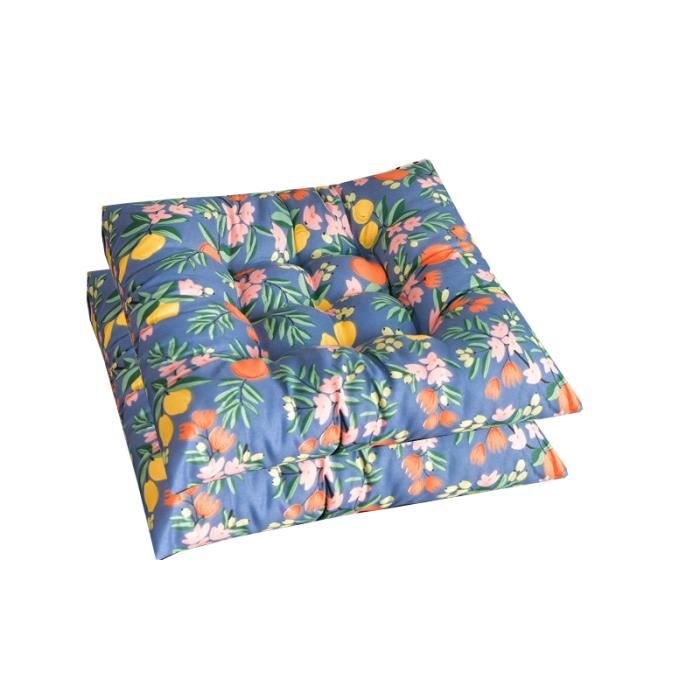 Magpie Fabrics Lot De 2 Coussins De Siège D'angle Carrés Pour