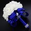 Bleu La Tenue Bouquet De Mariée De Fleurs Bulle Simulation De Mariage