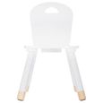 Chaise enfant blanche en bois - ATMOSPHERA - Style scandinave - Pour chambre - Design nuage-1