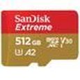Carte mémoire flash - SANDISK - 512GB - Extreme microSDXC 160MB/s A2 C10 V30 UHS-I U3-1