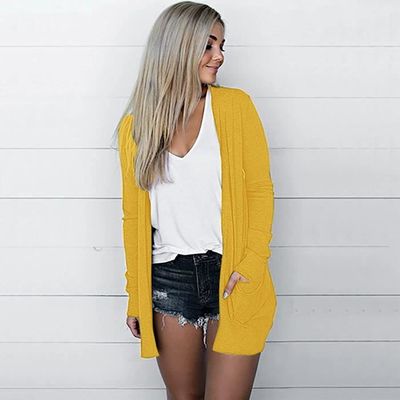 Cardigan jaune femme online
