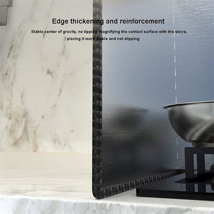 Plaque Anti-éclaboussures Pliable Hicoosee - Protection Cuisine Acier Inoxydable - Tailles M Et L