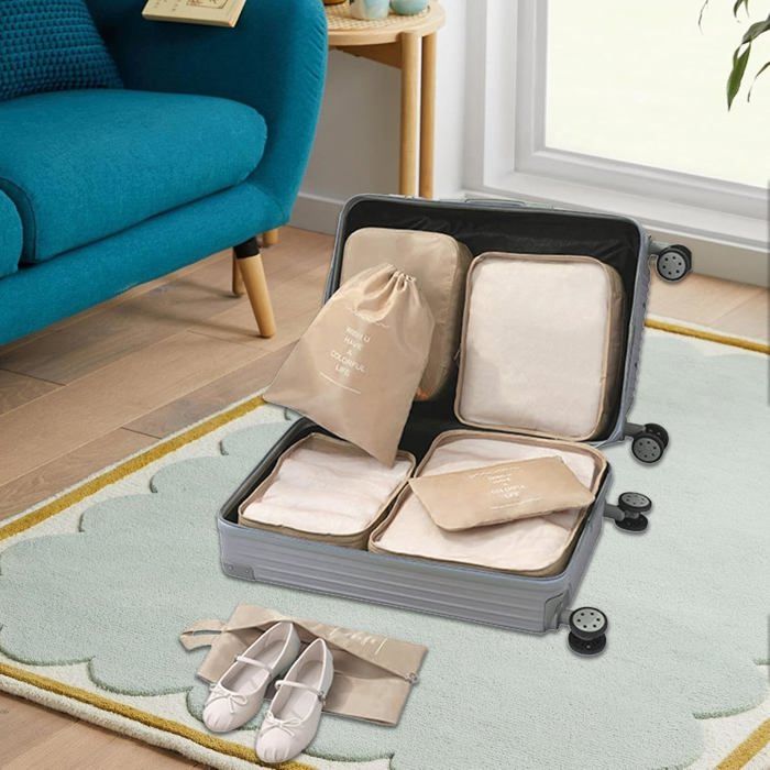 Sac De Voyage De Rangement Avec Serrure à Code - Organisateur De Maquillage Et Toilette Pour Homme/femme