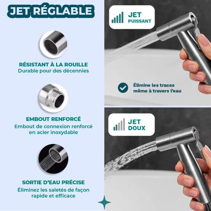 Marque Française - Douchette WC pour Toilette avec Jet Réglable - Robinet 3  Voies, Pistolet, Flexible et Support - it Hygiene Intime - Cdiscount  Bricolage