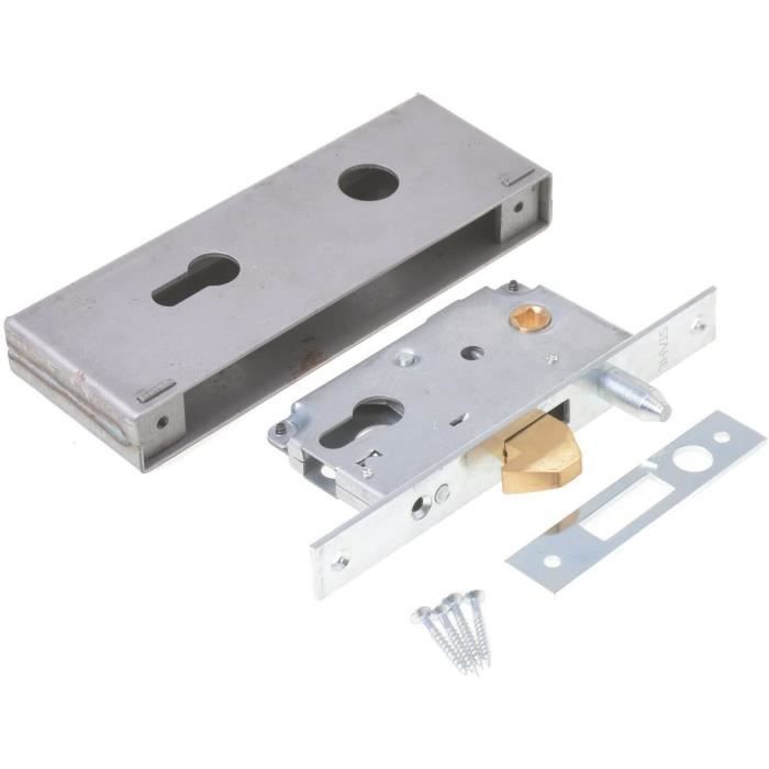 Serrure à Crochet Encastrée KeyMet 72/40 – Pour Porte Coulissante, Portail – Argent