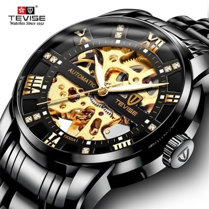 Montres montre bracelet automatique pour hommes m canique de luxe