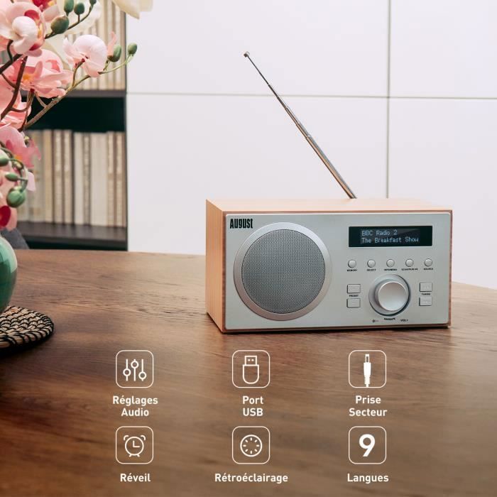 Radio DAB FM Bluetooth Rechargeable 2200mAh Radio Portable Dab/Dab Plus