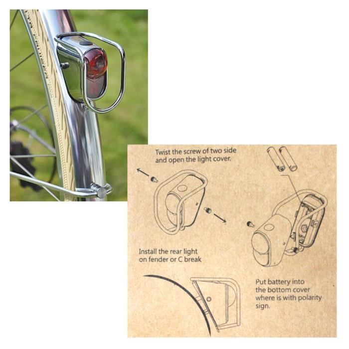 Protège Feu Arrière Chromé Vélo FIOL – Garde-Boue Vintage – Fabrication Française
