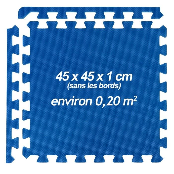 Tapis Musculation Ensemble de 8 tapis de sol lavable avec bords inclus - 8 pcs / 180x90cm ...
