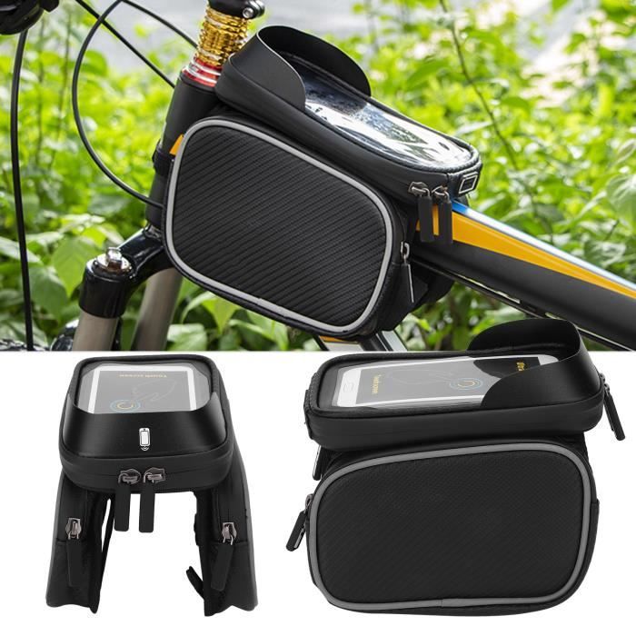 Sac De Guidon Vélo 10L étanche Avec Fenêtre Tactile - Vert, Pour Smartphone 6,4 Pouces