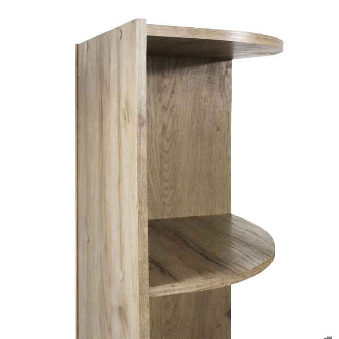 Étagère Rangement Bois Empilable Iris Ohyama - Meuble D'appoint 3 Compartiments - Bureau, Chambre, Salon - Marron