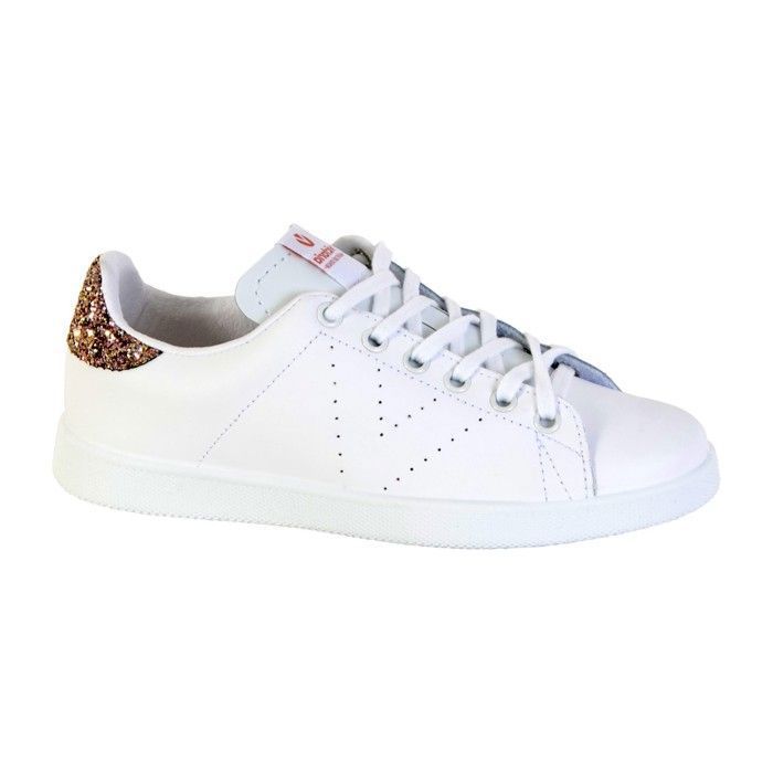 Basket Victoria 112510 Femme Deportivo Blanc Lacets Cuir