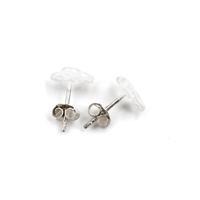 Boucles D'Oreilles Puces En Argent 925 Avec Cristal Bleu - Garanti Sans Nickel - Marque Petugons