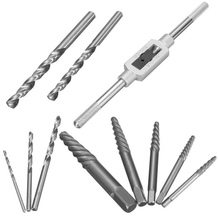 Zilimontt Lot De 10 Forets à Gauche HSS 2-7,5mm - Outils Extraction Vis Et Boulons Cassés