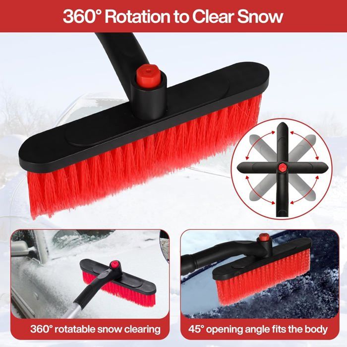 Grattoir à Glace Et Brosse à Neige (2 En 1),Brosse à Neige D
