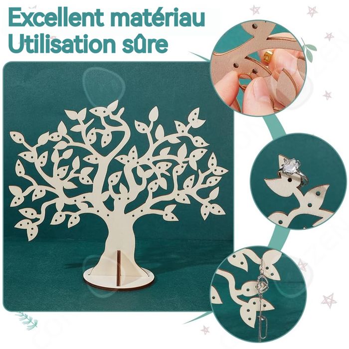 Porte-bijoux En Forme D'arbre – Présentoir Décoratif Pour Boucles D'oreilles, Colliers – Rangement Chambre