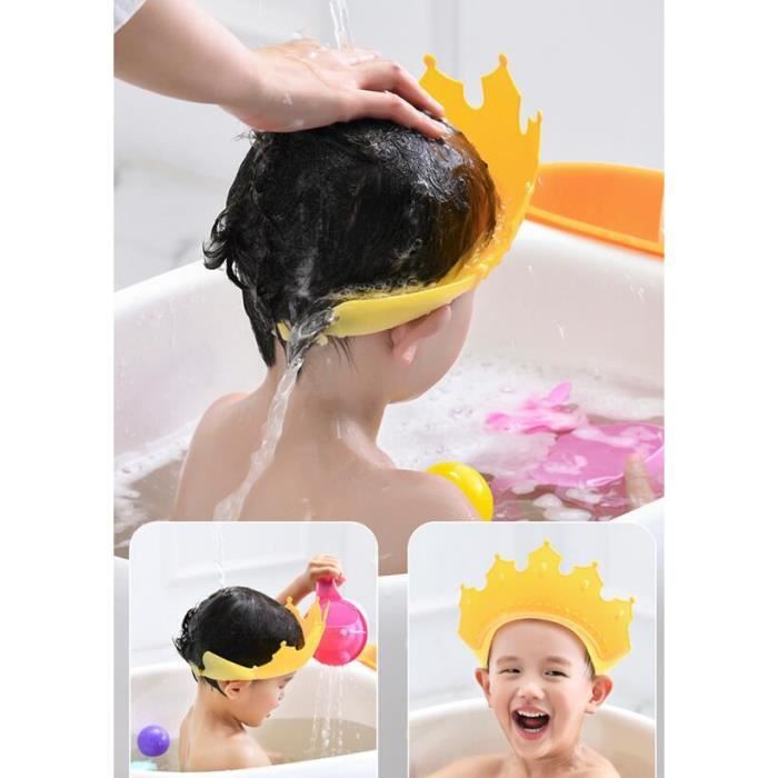 Visère De Bain Bébé EYVRPAU 2 Pièces - Protection Yeux Et Oreilles, Taille Réglable 38-60 Cm - Pour Shampooing