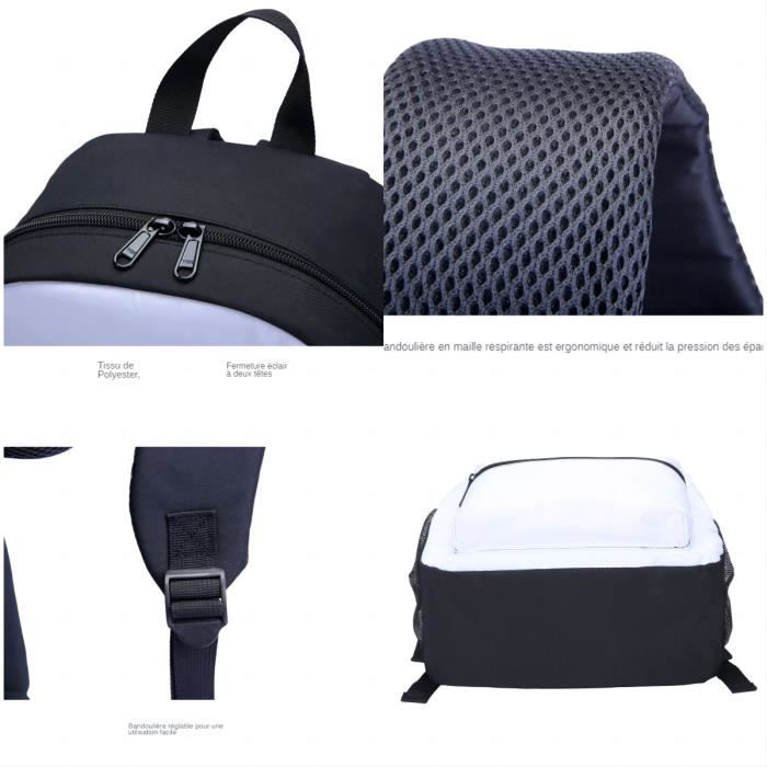 13 pouces Sac a Dos Sac Ados Femme Cuir Sac a Dos Femme Etanche Anti vol Sacs 24x12x33cm flamme football basket ball Z983 Cdiscount Bagagerie Maroquinerie