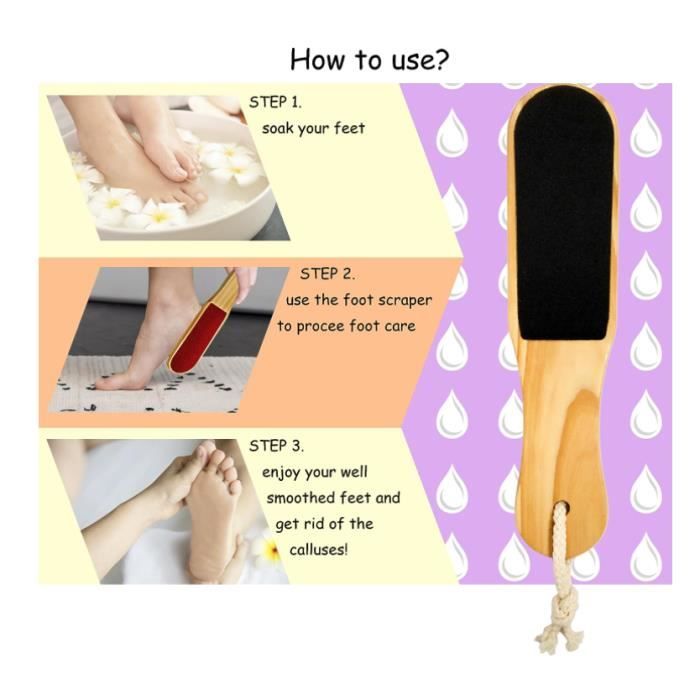Râpe Pédicure Jumbo Double Face Avec 2 Grains Différents - Pour Pieds Doux