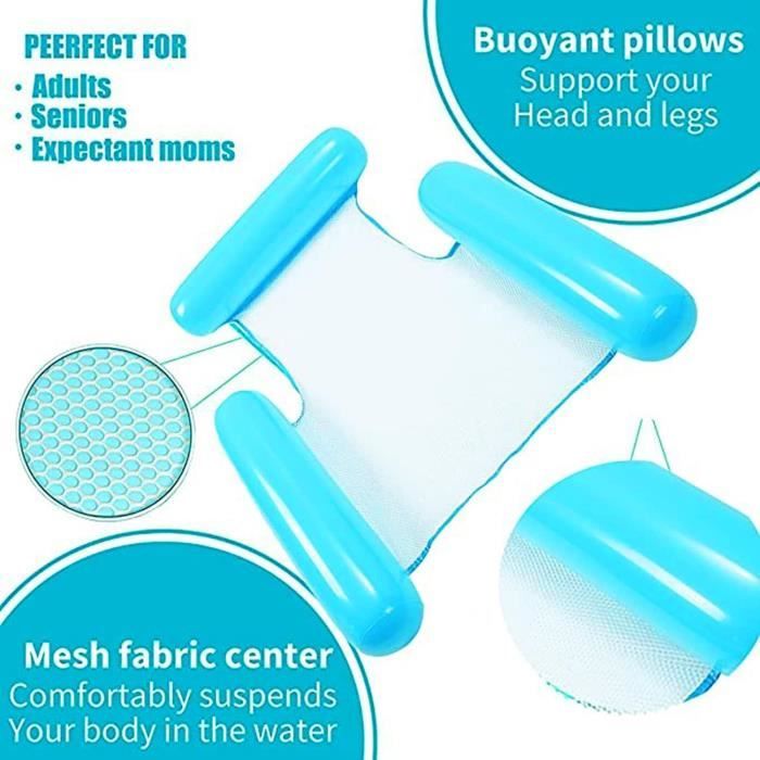 Hamac gonflable à eau pour piscine, plage, plage, mer, pliable