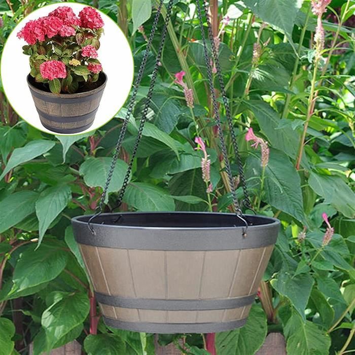 Planteur Suspendu En Résine - Pot De Fleurs Design Pour Succulentes - Déco Patio, Balcon, Intérieur - Économie D'espace