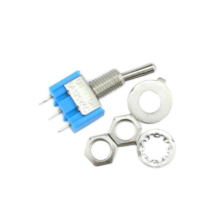 Lot De 10 Interrupteurs à Bascule Mini SPDT 3 Broches ON-OFF-ON - 6A 125/250V