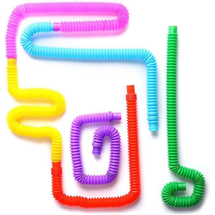 Pop Tubes Mini Jouets Sensoriels, 8 Pièces Jouets Sensoriels De Tuy Extensible Multicolore Anti Stress Pour Enfants Adulte Amz