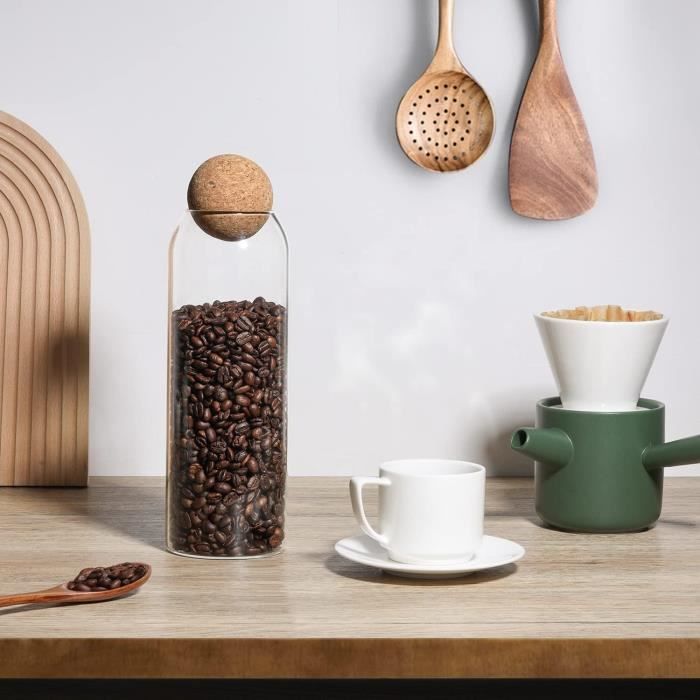 Bocaux En Verre Conserve ComSaf 3 Pcs 1000ml Bocaux En Verre Hermetique Avec Couvercle Lot Boîte Tupperware Verre