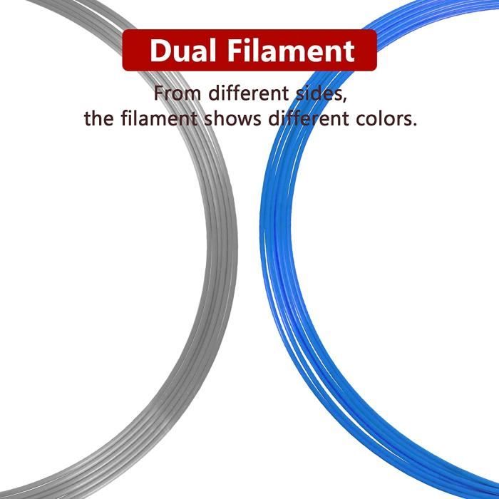 IEMAI Filament PLA 1.75, Soie Dual Color PLA Filament 1.75mm, Arc-en-Ciel  Filament Imprimante 3D, PLA Multicolor 1.75, Dimension169 - Cdiscount  Informatique