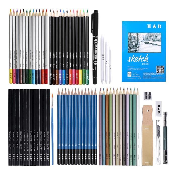CRAYON GRAPHITE - MINE 12 - Crayons de dessin haut de gamme: 5H